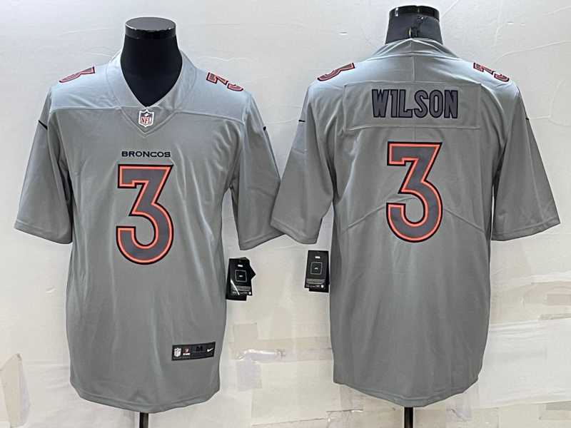 Men's Denver Broncos #3 Russell Wilson Grey Atmosphere Fashion 2022 Vapor Untouchable Stitched Limited Jersey,We sell and wholesale Men's Denver Broncos #3 Russell Wilson Grey Atmosphere Fashion 2022 Vapor Untouchable Stitched Limited Jersey on line form chian!